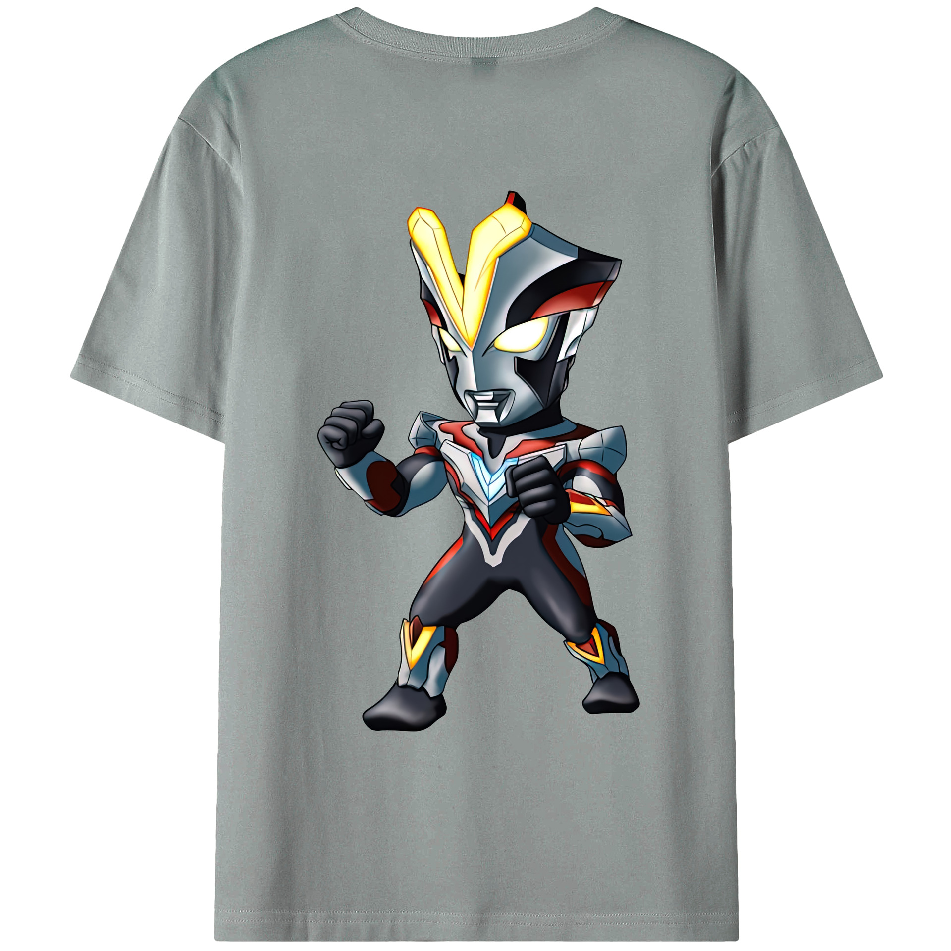 （画像用） ウルトラマン Ultraman 綿100％ メンズ半袖Tシャツ（バックプリント） 通気性